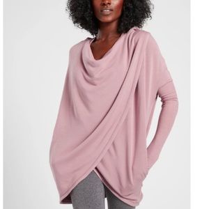 Athleta Women's Cowl Neck Sweater - Soft Pink